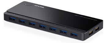 Концентратор USB-A - 7-port USB3.0, TP-Link UH720, блок питания 12B, черный