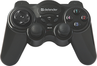 Геймпад Defender Game Master Wireless USB (2 встроенных вибромотора, до 10 м) black