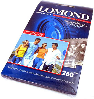 Бумага Lomond [10x15см] суперглянцевая, 260гр/м2, 20л