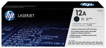 Картридж лазерный HP 12A (Q2612A) для HP 1010/1020/3015/3020/3030/3050, 2000 стр. черный