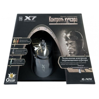Мышь проводная A4Tech XL-750BH 3600dpi черный