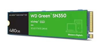 Накопитель SSD M.2 480Gb WD Green SN350 (PCI-E 3.0 x4, 2400/1650 Мбайт/сек)