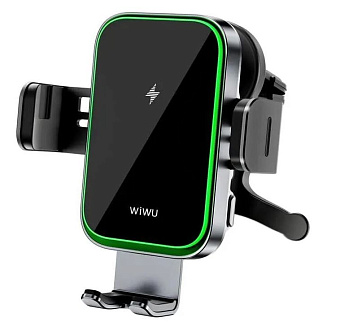 Автодержатель с зарядкой WIWU Freelander Car 15W Wireless Charger CH-313 Black