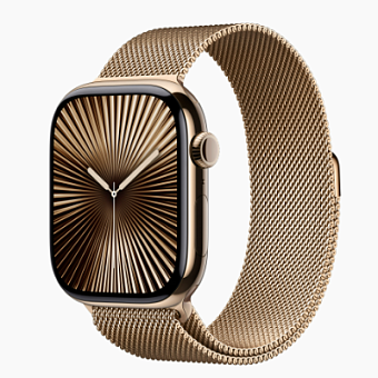 Смарт-часы Apple Watch Series 10 42mm Titanium Milanese Loop Gold