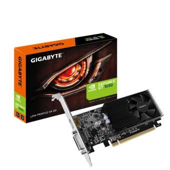 Видеокарта .2Gb GIGABYTE GV-N1030D4-2GL (GT1030) GDDR4 64bit DVI HDMI