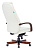 Кресло Бюрократ T-9923 WALNUT (кожа, мех. качания, крест. металл/дерево, до 200 кг) Слоновая кость