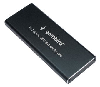 Внешний контейнер USB3.0 -> M2 SATA, Gembird EEM2-SATA-1 черный