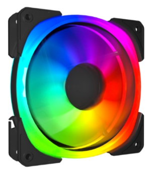 Вентилятор для корпуса 140mm Powercase (СM21-14 ARGB) PWM 4-pin + ARGB Bulk