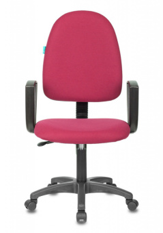 Кресло Бюрократ CH-1300N (ткань, пружинно-винтовой мех. качания, крест. пластик, до 120 кг) Бордовый