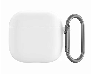 Чехол для наушников Apple Airpods 4 - Gurdini силиконовый белый