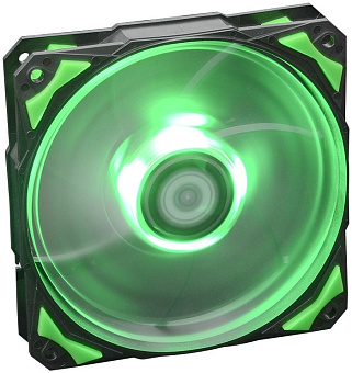 Вентилятор для корпуса 120mm ID-Cooling [PL-12025-] (4pin, PWM, 120x120x25mm, 14-35дБ, 600-2200об/мин, Green Led)