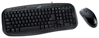 Комплект проводной (клавиатура+мышь) Genius Smart KM-200 Black