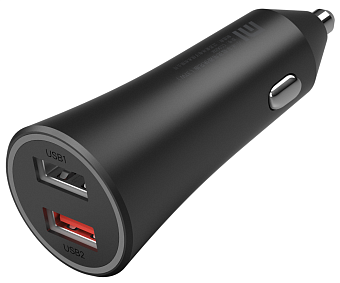 Автомобильное зарядное устройство Xiaomi Mi 37W Dual Port Car Charger, черный