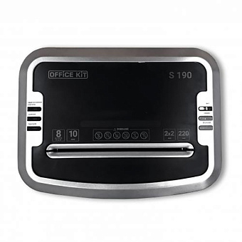 Уничтожитель бумаги Office Kit S190 (2х2) (секр.0/P-6, 8 листов, фрагменты 2x2мм, 20 литров)