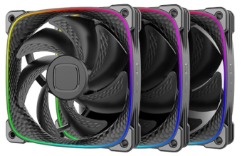 Комплект вентиляторов Geometric Future Squama 2503B Triple Pack ARGB Black