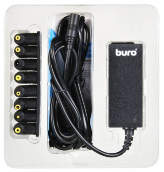 Блок питания для ноутбука Buro BUM-0036S40 (9.5-20V, 40W,  220V, 8 сменных разъемов)