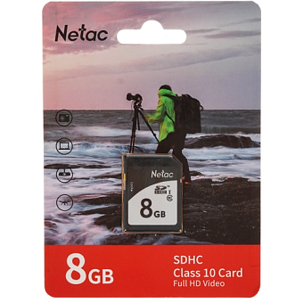 Карта памяти SD 8Gb Netac P600 SDHC Class 10
