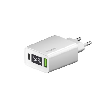 Сетевое зарядное устройство Deppa 27W USB-C USB-A White