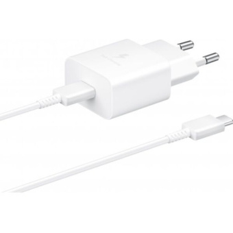 Сетевое зарядное устройство Samsung EP-T1510 15W USB-C White (с кабелем)