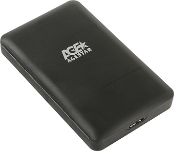 Внешний контейнер USB3.0 -> SATA 2.5", AgeStar 3UBCP3, пластик, чёрный