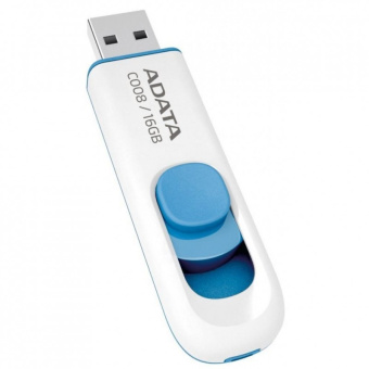 Флешка .16Gb ADATA [C008] USB белый/синий