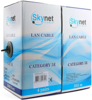 Кабель витая пара внешний 4 пары UTP кат.5e (305м) медный SkyNet Premium