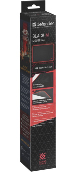 Коврик для мыши Defender M (360x270x3 мм, ткань+натуральная резина) черный
