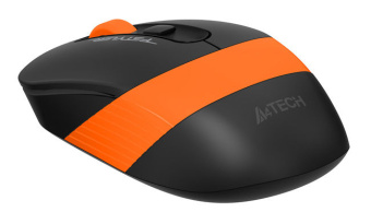 Мышь беспроводная A4Tech Fstyler FG10S 2000dpi бесшумная черный/оранжевый