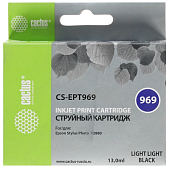 Картридж струйный CACTUS CS-EPT969, для Epson, светло-серый