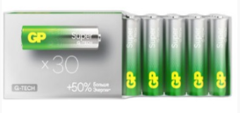 Элемент питания AA, 1.5V, 30шт, GP Super Alkaline G-Tech