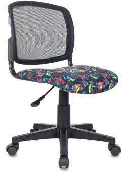 Кресло Бюрократ CH-296NX (сетка/ткань, без мех. качания, крест. пластик, до 100 кг) Мультиколор