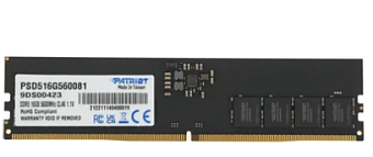 Модуль памяти DDR5 16Gb 5600MHz Patriot Signature Line (PSD516G56002)