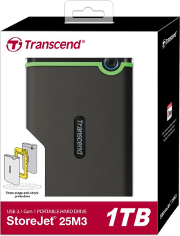 Внешний жесткий диск .1Tb Transcend StoreJet 25M3 2.5" USB3.0 серый