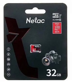 Карта памяти microSD .32Gb Netac P500 Ultra Class 10 80MB/s