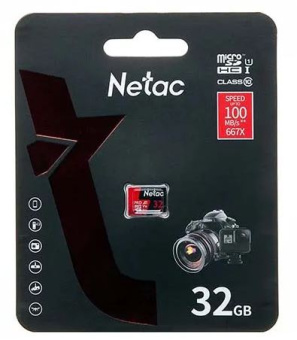 Карта памяти microSD .32Gb Netac P500 Ultra Class 10 80MB/s