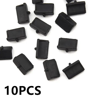 Аксессуар Силиконовые пылезащитные заглушки для Micro-USB портов (компл. 10 шт) темные