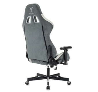 Кресло Knight Regal Fabric серый/светло-серый искусственная замша крестов. металл