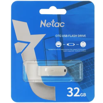Флешка 32Gb Netac U785C USB3.0+TypeC, металлическая