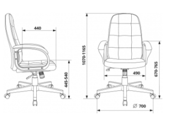Кресло Бюрократ CH 002 Fabric Серый