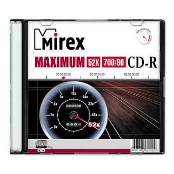 Диск CD-R 700 Mb Mirex 52x Slim Case Maximum