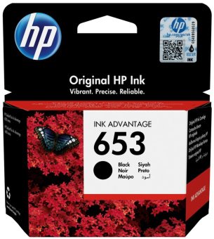 Картридж струйный HP 653 (3YM75AE) для HP DeskJet Plus Ink Advantage 6075/6475, черный (360стр.) (6м