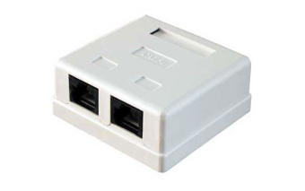 Розетка 2 port RJ-45+RJ-11 8P8C+6P4C 110&Krone