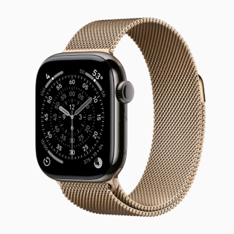Смарт-часы Apple Watch Series 11 46mm Titanium Milanese Loop Gold