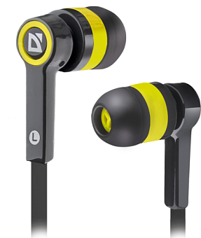Наушники проводные Defender Pulse 420, черно-желтые