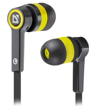 Наушники проводные Defender Pulse 420, черно-желтые