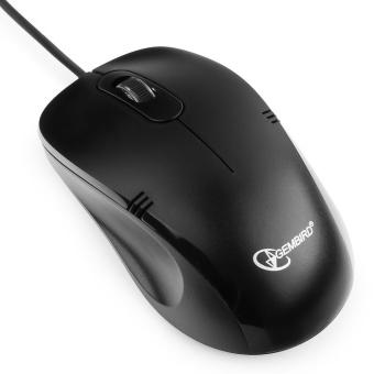 Мышь проводная Gembird MOP-100 Optical 1000 dpi USB 3кн 1.5м черный