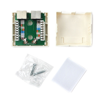 Розетка 2 port RJ-45 STP 8P8C кат.5е