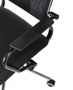 Кресло Бюрократ CH Balance-LUX Neo Black (сетка/ткань, крестов. металл хром  ,  до 150 кг) Черный