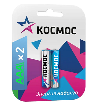 Элемент питания AAA, 1.5V,  2шт, Космос LR03
