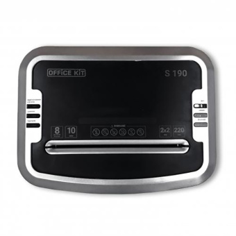 Уничтожитель бумаги Office Kit S190 (2х2) (секр.0/P-6, 8 листов, фрагменты 2x2мм, 20 литров)